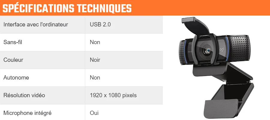 Logitech HD Pro Webcam C920s PRIX TUNISIE