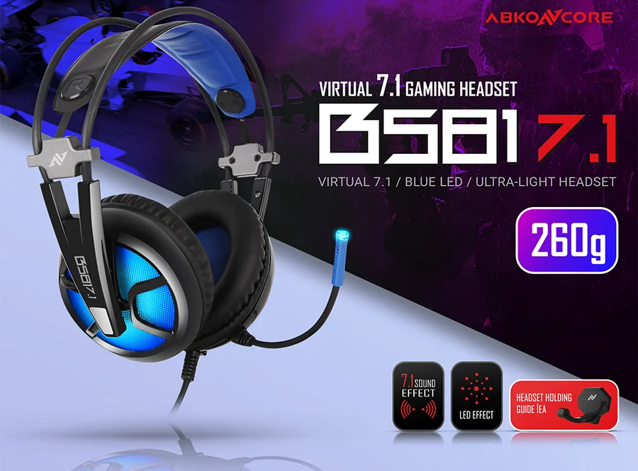 Casque Gamer Abkoncore B719M Virtual 7.1 – Best Buy Tunisie