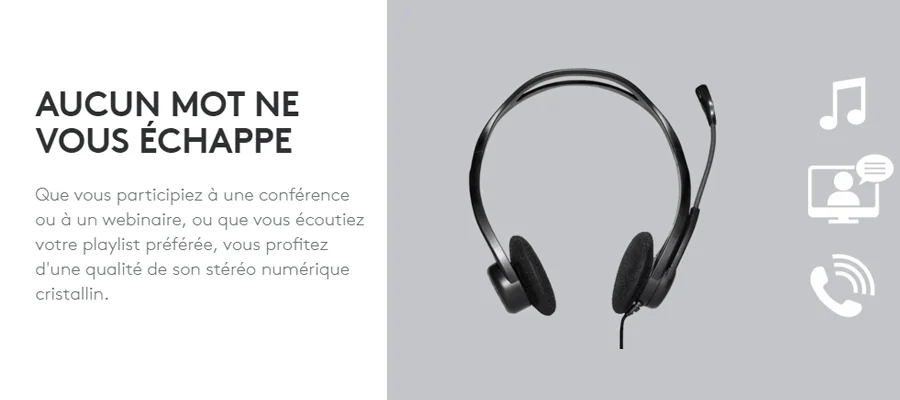 CASQUE MICRO LOGITECH PC960 prix tunisie