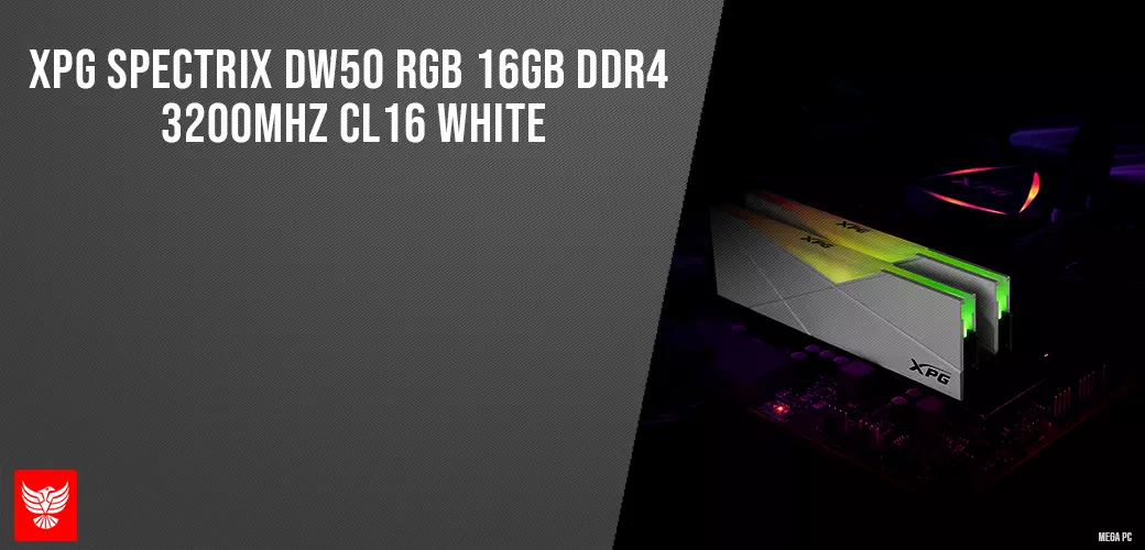 XPG SPECTRIX DW50 RGB 16GB (2x8GB) DDR4 3200MHz CL16 White PRIX TUNISIE