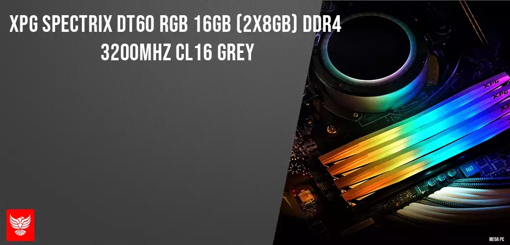 XPG SPECTRIX DT60 RGB 16GB (2x8GB) DDR4 3200MHz CL16 GREY PRIX TUNISIE