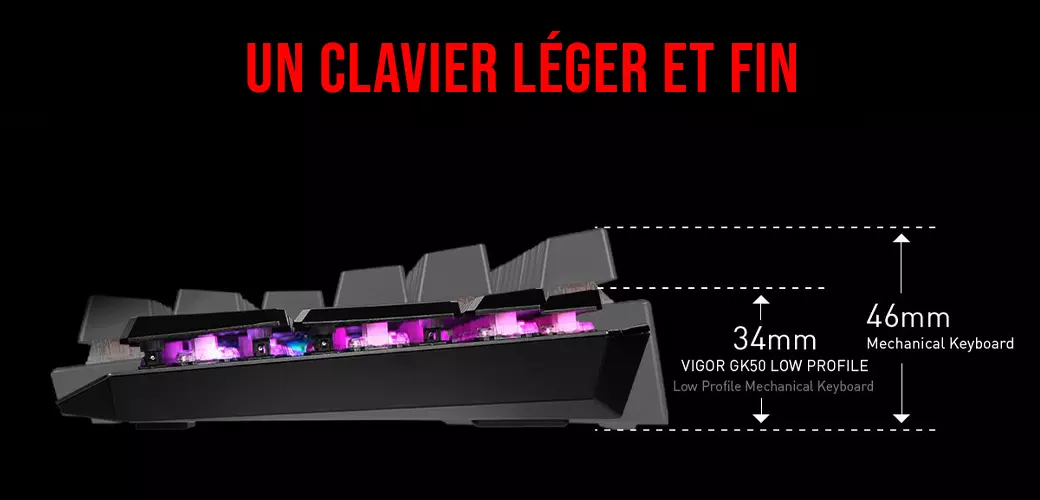 MSI Vigor GK50 Low Profile - Clavier mécanique gamer