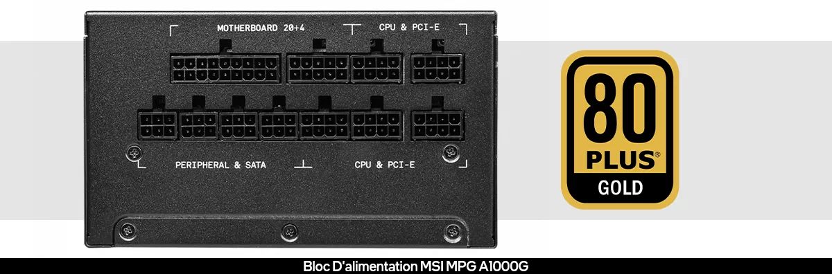 MSI Alimentation Modulaire MPG A1000G 1000W Noir