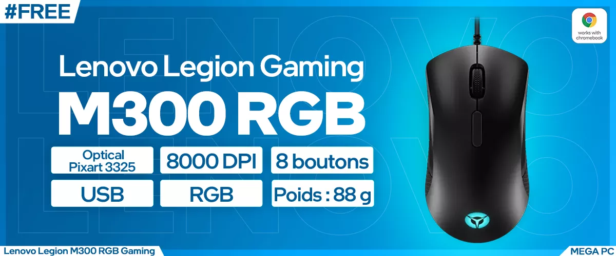 souris gamer rgb - lenovo m300