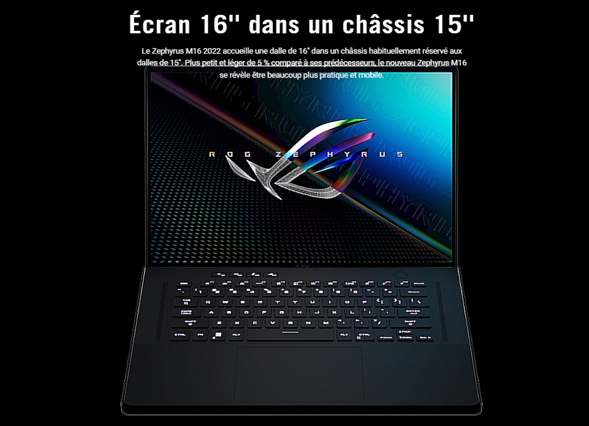 afficheur PC Portable ASUS ROG Zephyrus M16