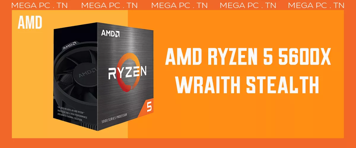 Processeur AMD Ryzen 5600X Wraith Stealth (3.7 GHz 4.6 GHz) MEGA PC
