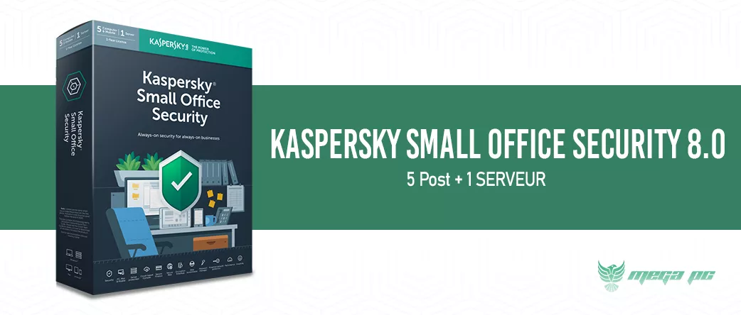 KASPERSKY SMALL OFFICE SECURITY 8.0, 5 Post + 1 SERVEUR | MEGA PC