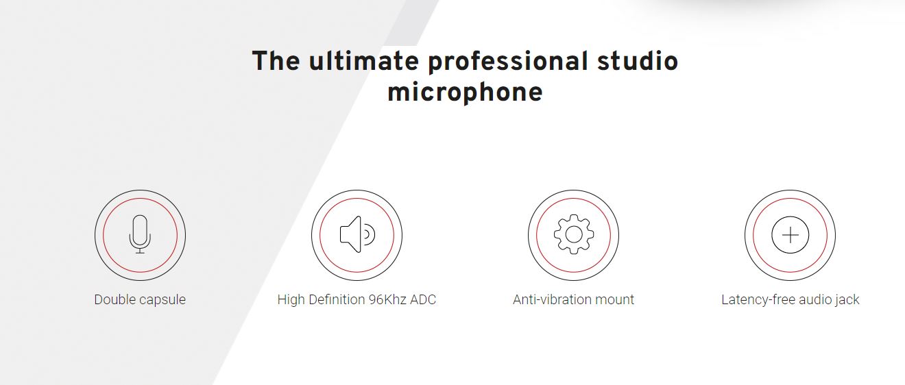 MICROPHONE : MMICX PROFESSIONAL STUDIO MICROPHONE WHITE