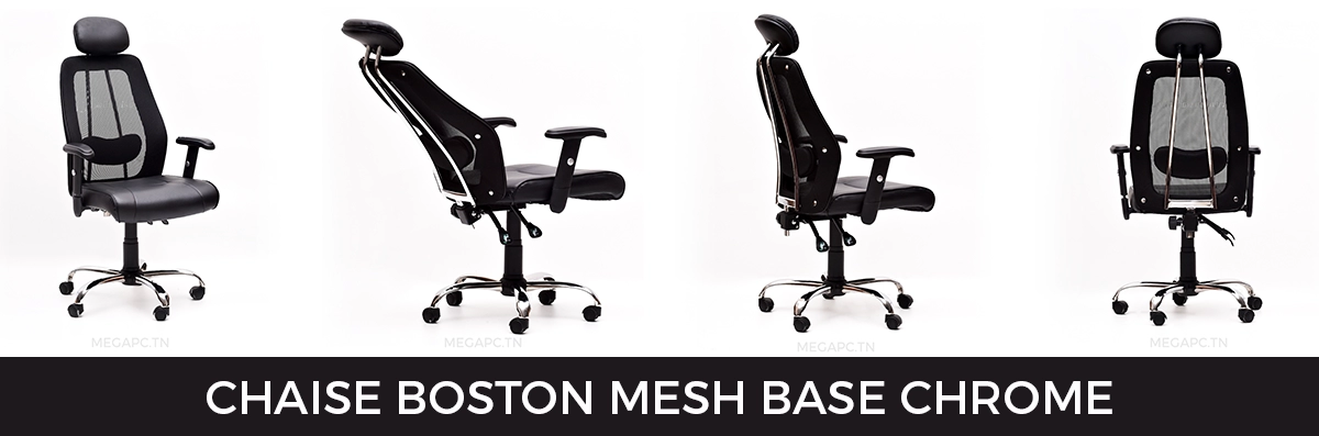 Chaise Boston Mesh - Noir