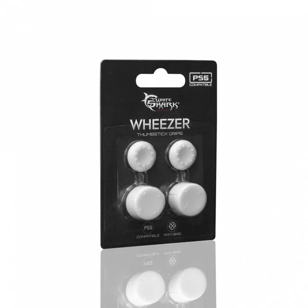 white shark wheezer white ps5 silicone thumbstick ps5-817