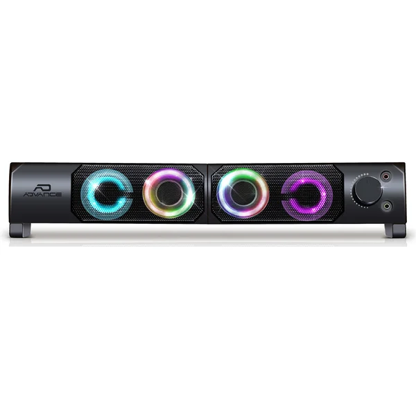 RGB Rainbow 6W ADVANCE Jack 3.5 mm Audio et Micro Enceintes OU Barre DE Son A Vous DE Choisir ! 2IN1 SOUNDPHONIC 2.0 