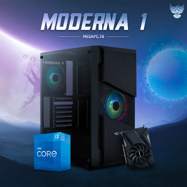 MODERNA 1 - Intel i3-10105F | GTX 1650 D6 | 8GB RAM