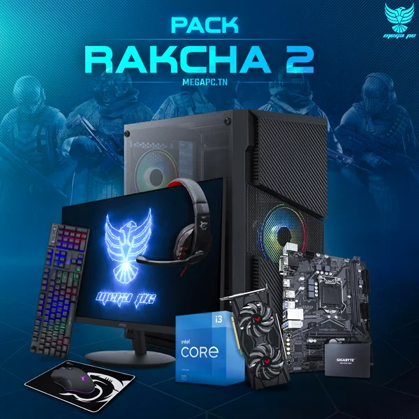 Pack Rakcha2 - intel i3-10105F | GTX 1660 Ti | 8GB