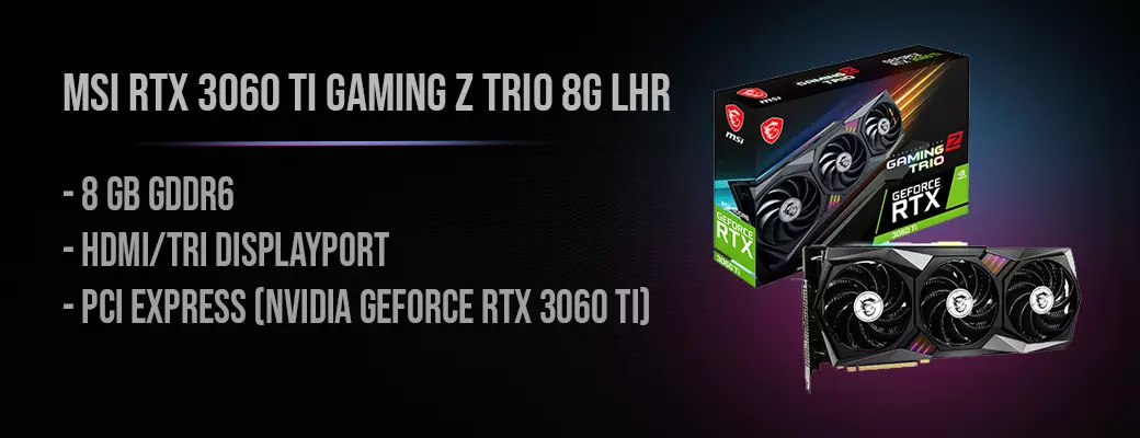 carte graphique MSI GeForce RTX 3060 Ti GAMING Z TRIO 8G LHR MEGA PC