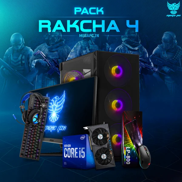 Pack Rakcha 4 | i5-10400F | RTX 3060Ti | 16GB RAM