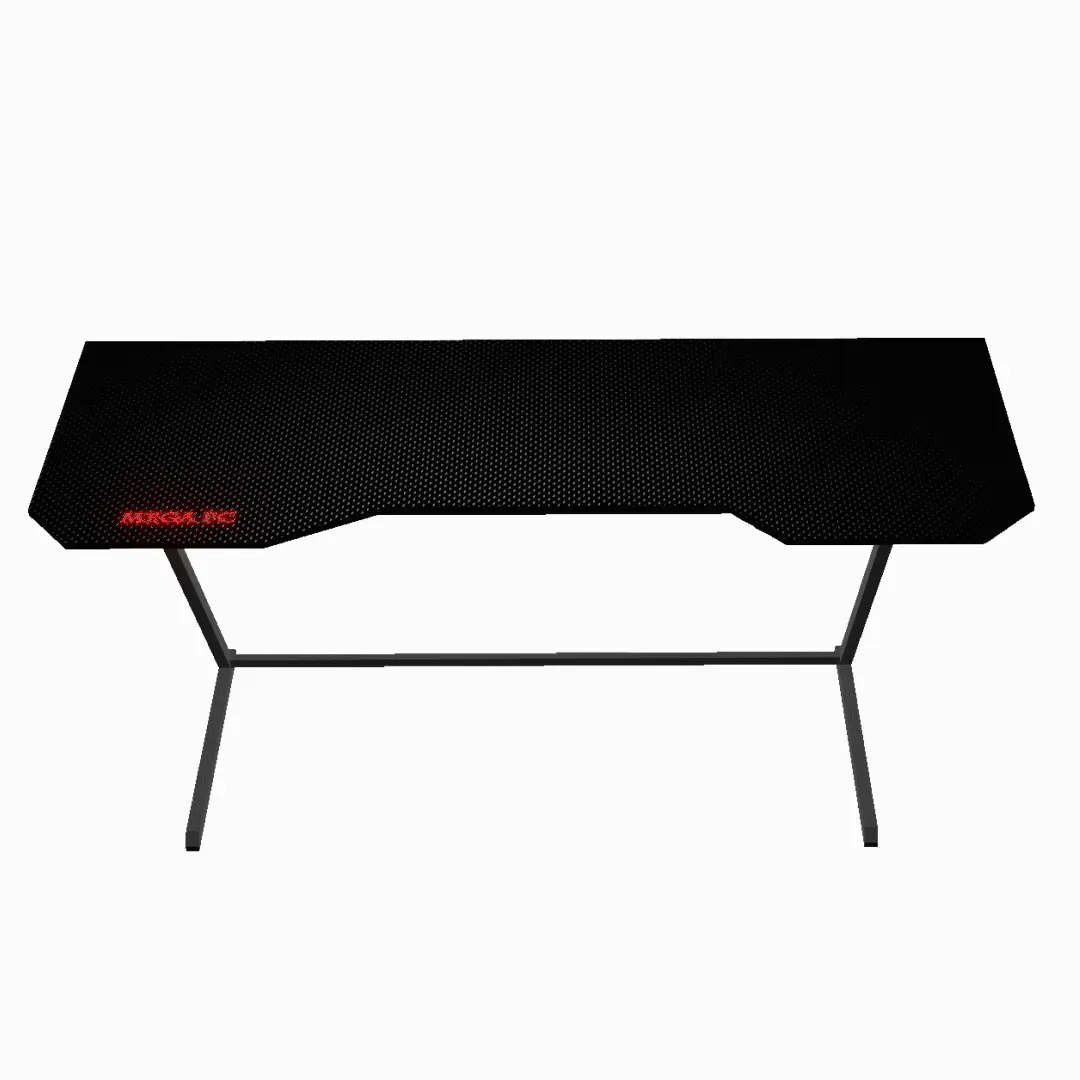 Table de Gaming CARBON M | 170 x 70 cm | RGB | Black Carbon Fibre |