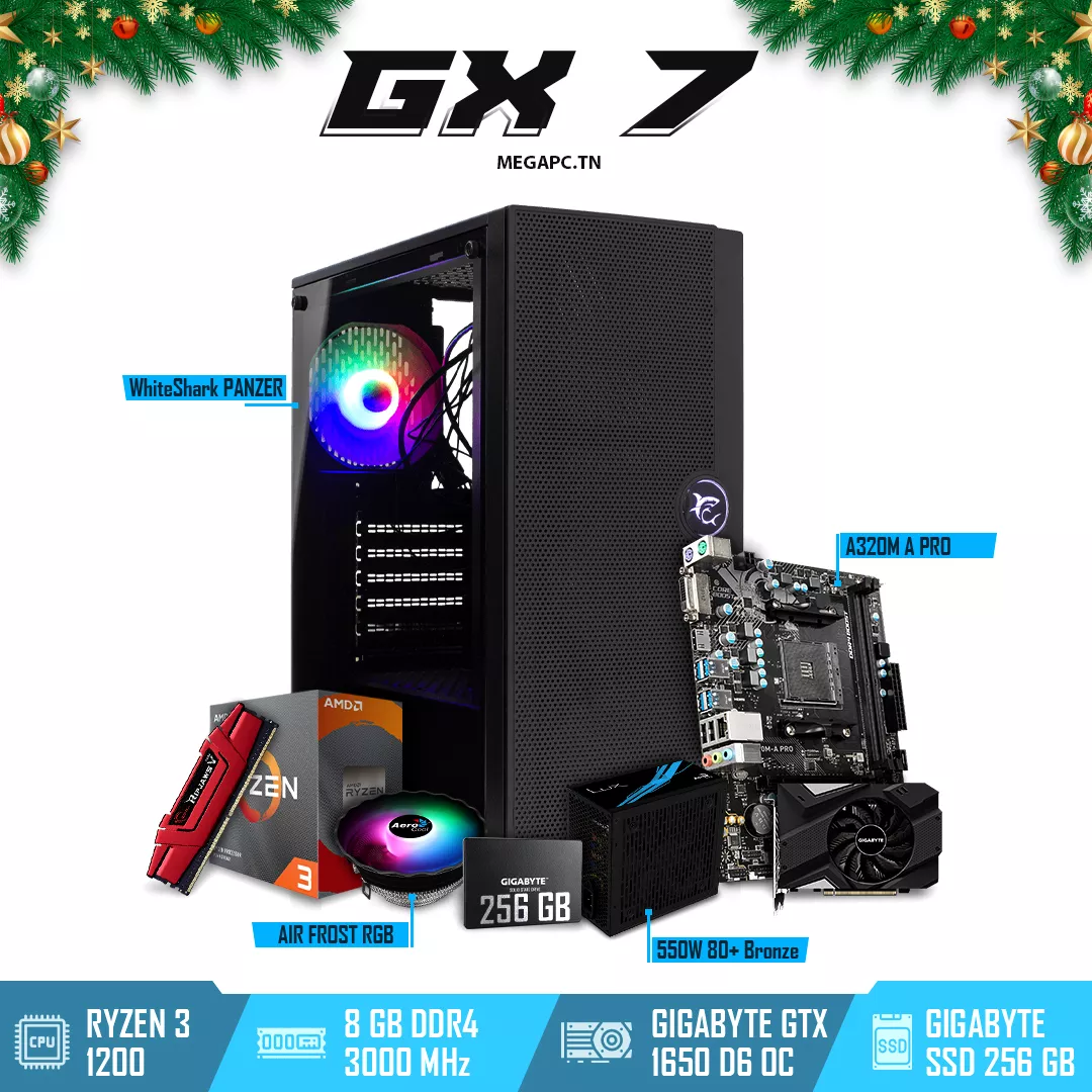 GX 7 | RYZEN  3 1200 | GTX 1650 D6 OC | 8 GB