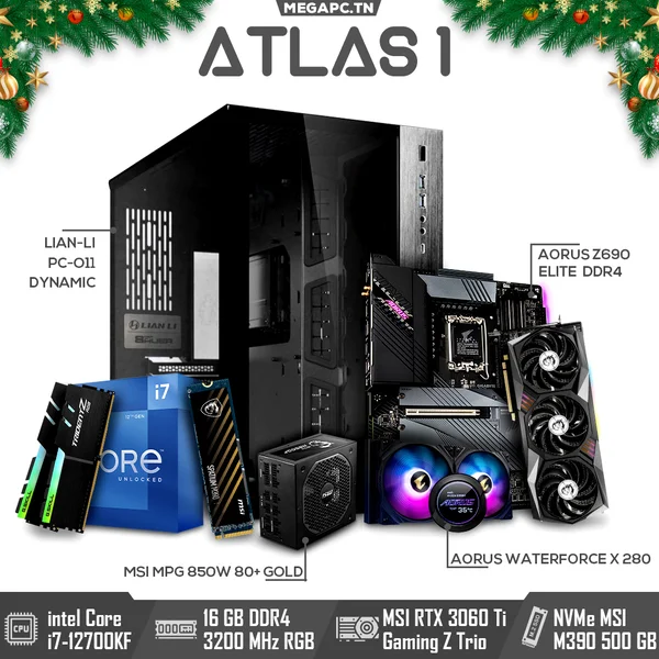 ATLAS 1 | I7-12700KF | RTX 3060TI 8GB | 16GB RAM