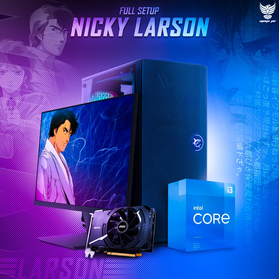 Full SETUP Nicky Larson | i3-10105F | GTX 1650 | 8GB Ram