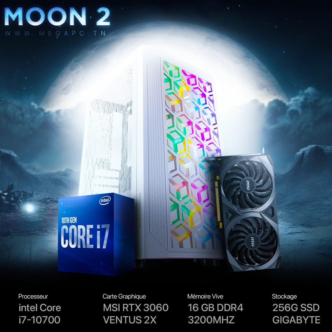 Moon 2 | intel i7-10700 | RTX 3060 | 16 GB Ram | 256 GB NVMe