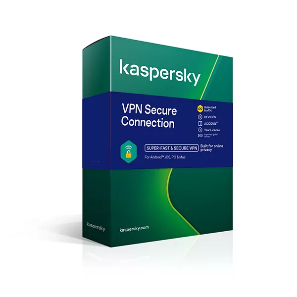 KASPERSKY VPN SECURE CONNECTION 2023 - 5 APPAREILS -1 AN