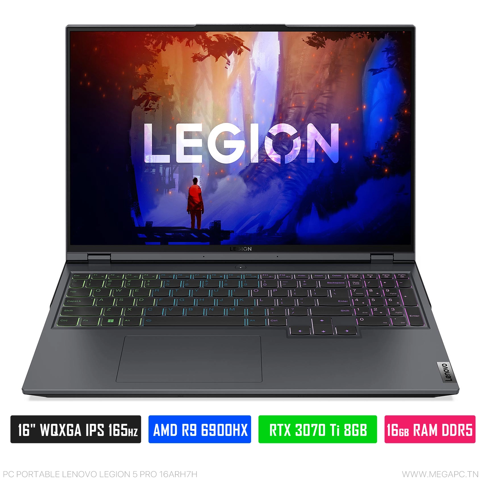 Lenovo Legion 5 Pro 16ARH7H | 16" WQXGA | AMD Ryzen 9 6900HX | 3070 Ti 8GB | 16 GB Ram | 1 TB NVMe