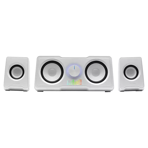 MARS GAMING MS22 SPEAKERS 35W DUAL SUBWOOFER - WHITE