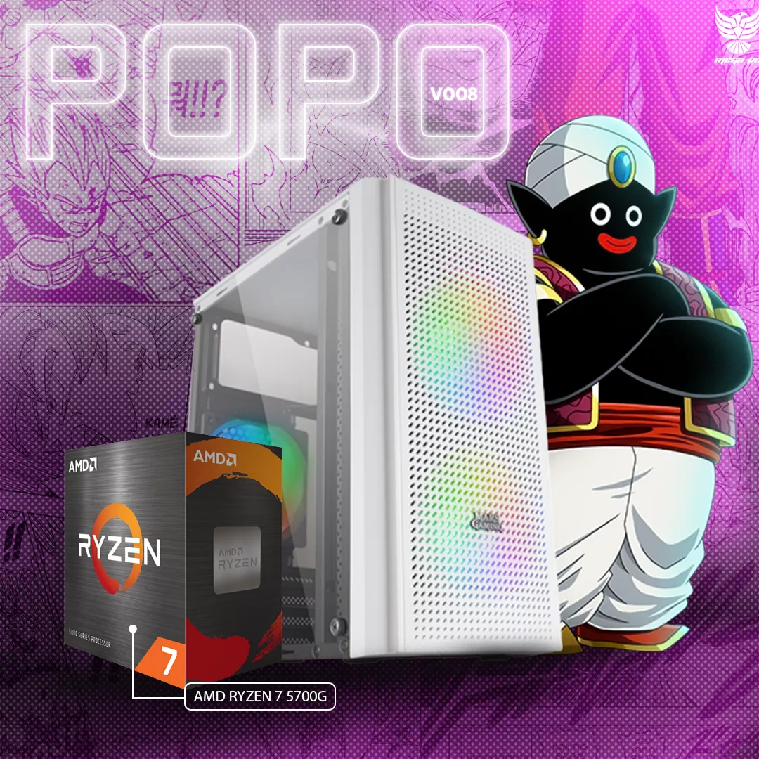 POPO-008 | AMD RYZEN 7 5700G BOX | NVMe SSD 250GB | 16GB RAM