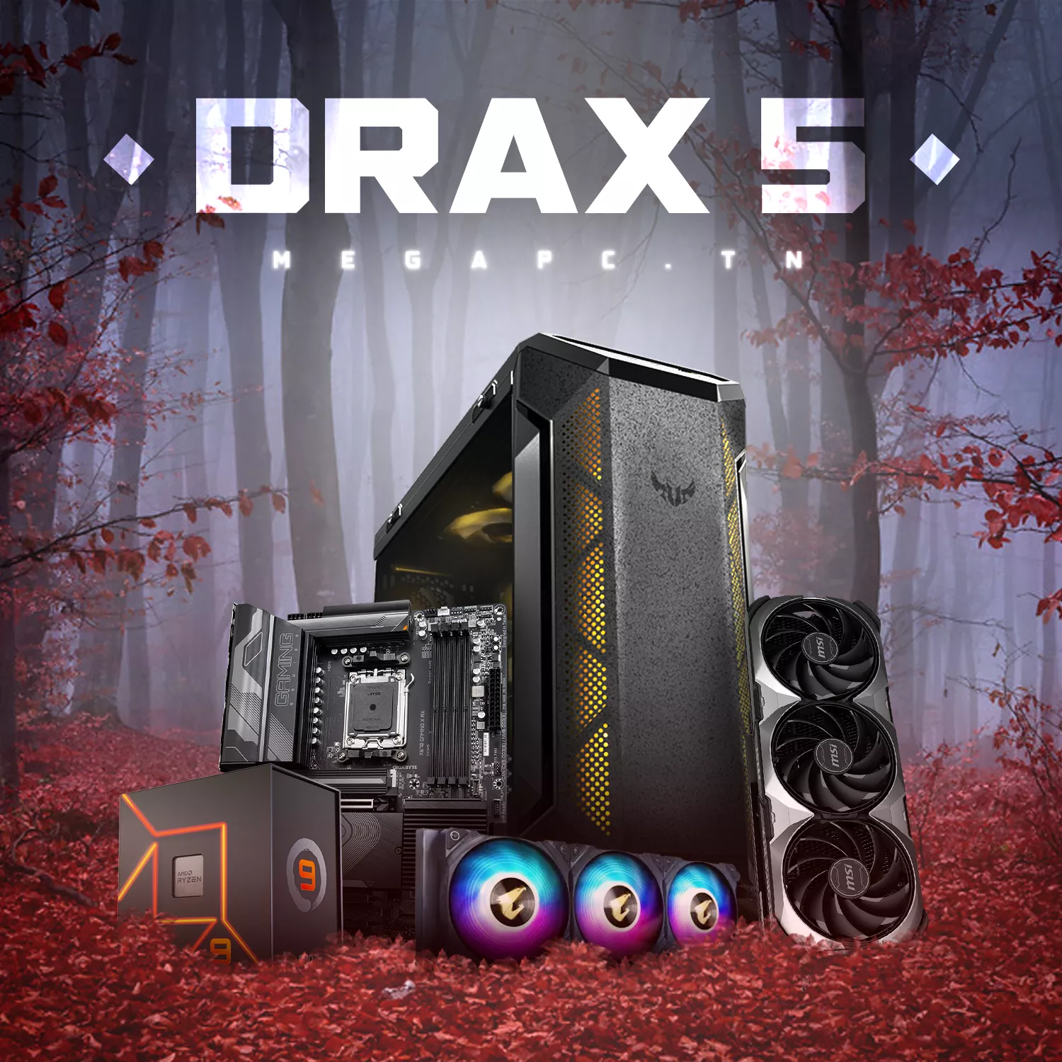 DRAX5 | AMD RYZEN 9 7950X | RTX 4080 OC | RAM 32GB | 1TB NVMe |