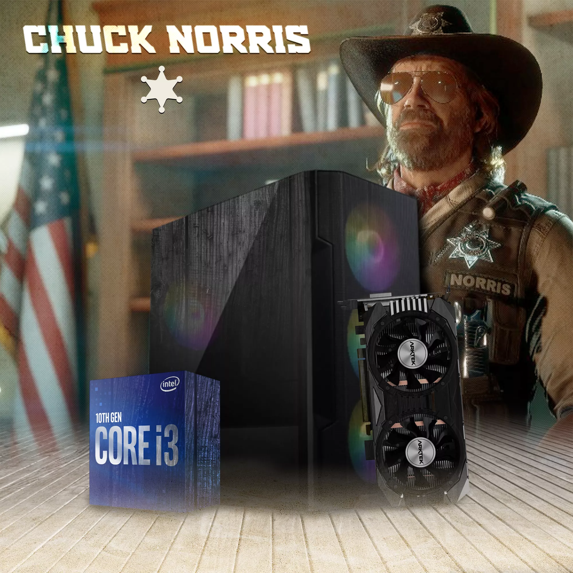 Chuck Norris | I3-10100 BOX | GTX 1660 TI | NVME 250 SSD | 16 GB RAM
