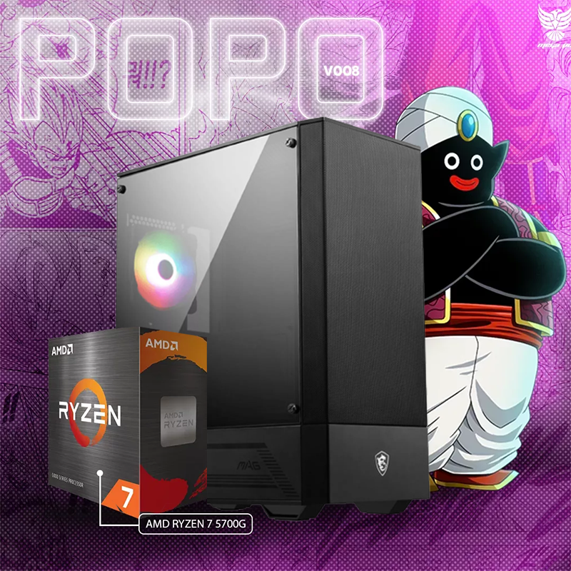 POPO-008 | AMD RYZEN 7 5700G BOX | NVMe SSD 250GB | 16GB RAM