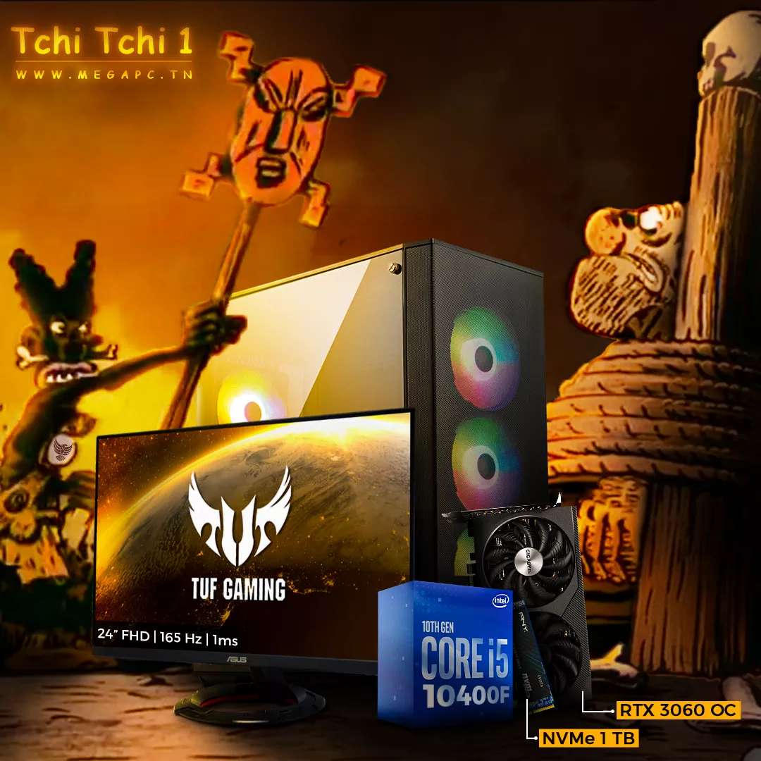 Tchi Tchi 1 | i5-10400F | RTX 3060 OC | 32GB RAM | 1TB NVMe 
