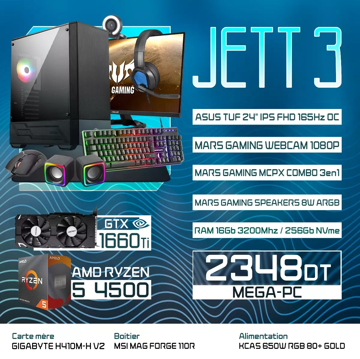 JETT 3 | RYZEN 5 4500 | GTX 1660 Ti | 16GB RAM | 256GB NVMe