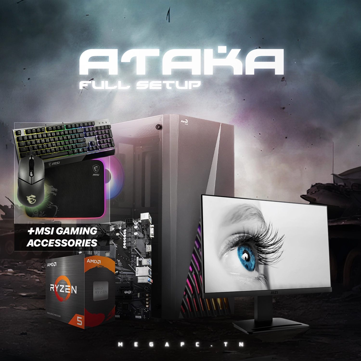 Ataka Full Setup | RYZEN 5 5600G | 16GB RAM | 500 GB NVMe