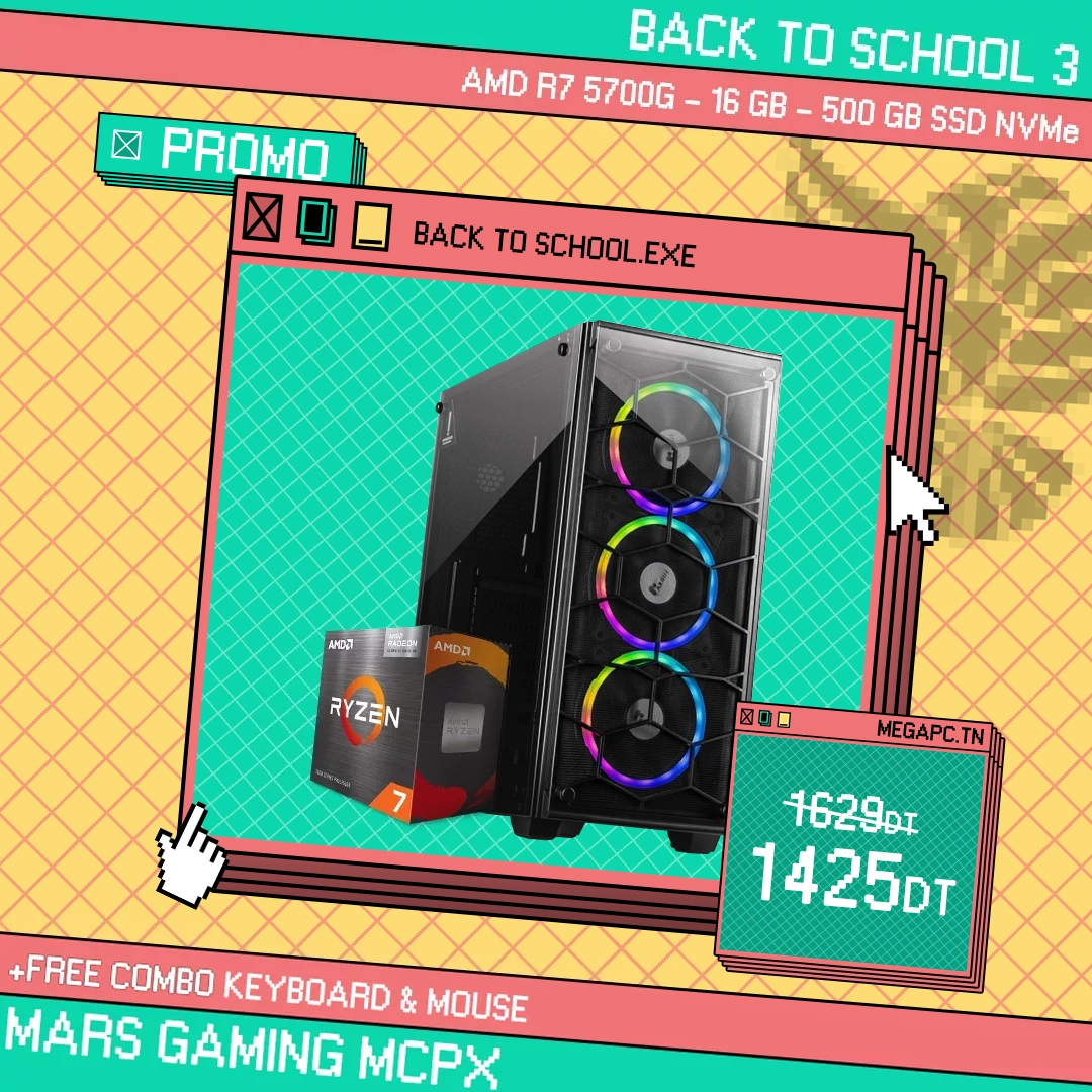 Back To School 3 | AMD Ryzen 7 5700G | 16GB RAM | 500GB NVMe