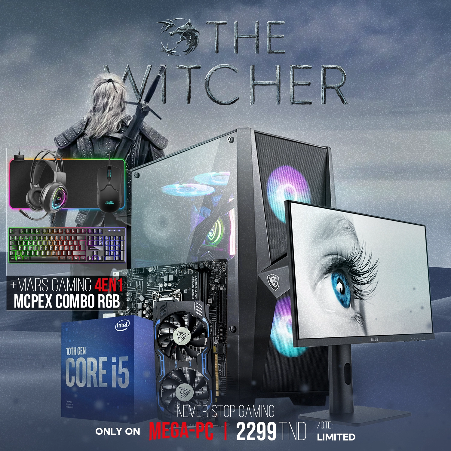 The witcher 3 | i5-10400F | GTX 1660 Ti | 16 GB RAM | 500GB NVMe
