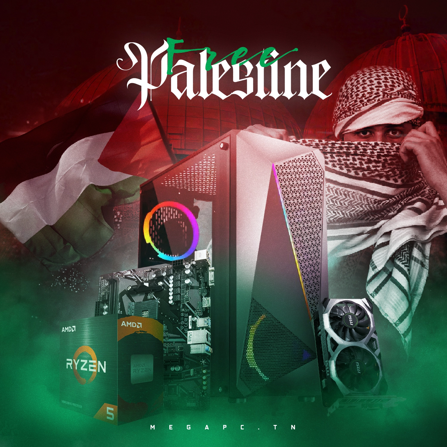 #Free_Palestine 4 | AMD 5 5600G | GTX 1650 | 16GB | 500GB NVMe