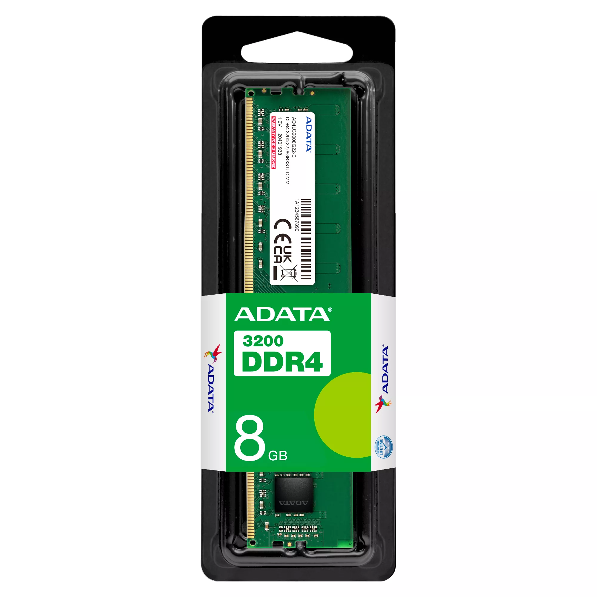 ADATA 8GB (1X8GB) 3200MHz DDR4 