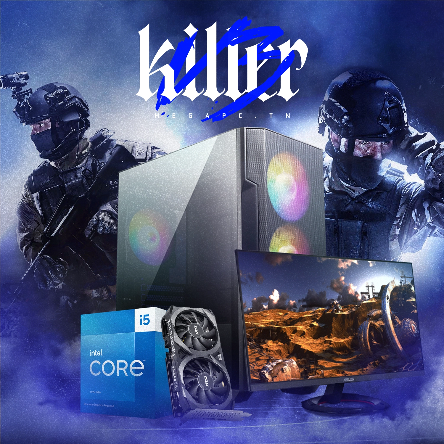 Killer V3 | Intel I5-13400F | RTX 3050 | 16GB | 512GB NVMe