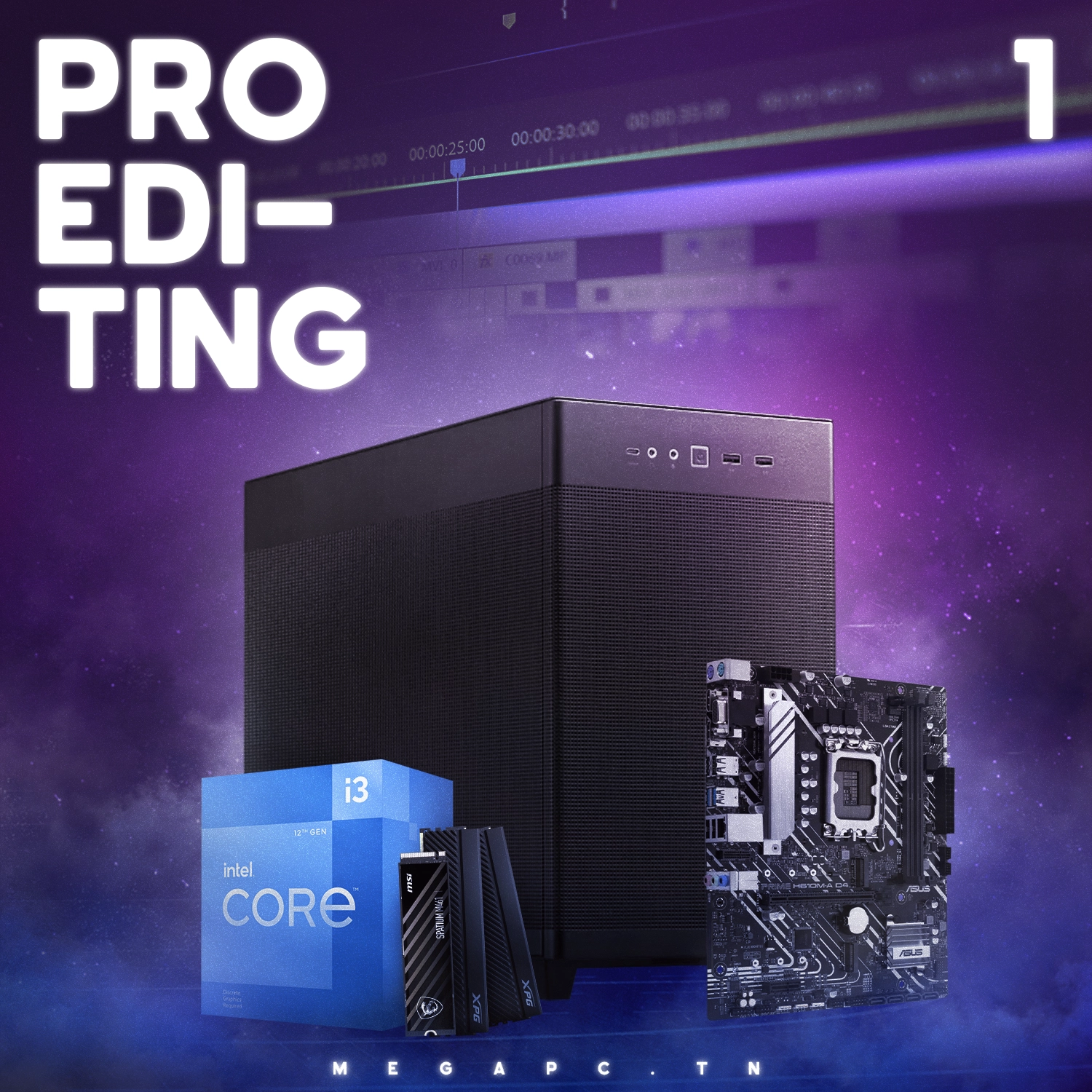 Pro Editing 1 | Intel i3-12100F | GT730 | 16GB RAM | 1 TB NVMe
