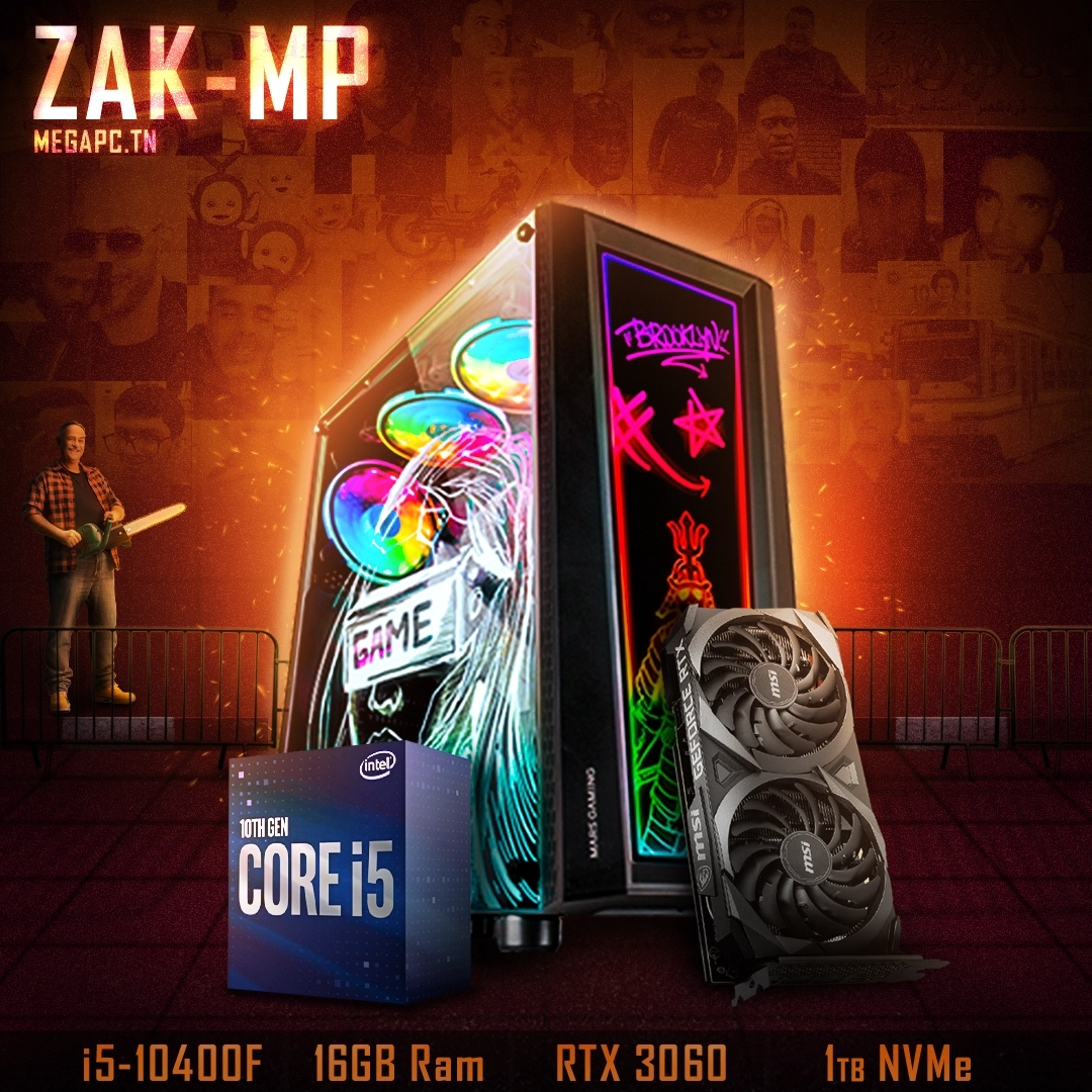 ZAK-MP | I5-10400F | RTX 3060 | 16GB RAM | 1 TB NVMe