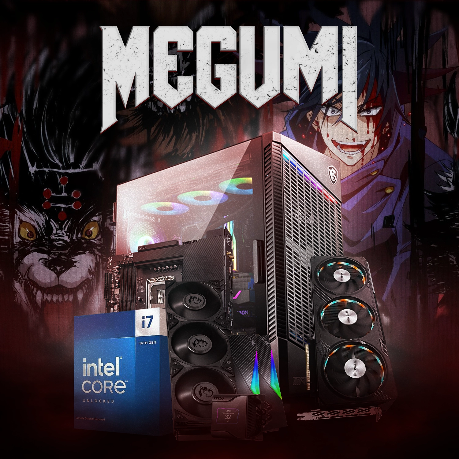 Megumi | Intel I7-14700KF | RTX 4070 TI SUPER 16GB | 64GB RAM | 2 TB NVMe