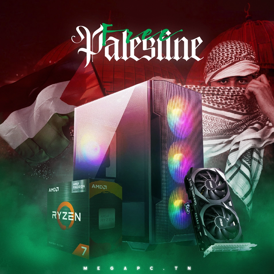 Free Palestine N5 | Ryzen 7 5700G | RTX 3050 8G | 16GB RAM | 500 GB