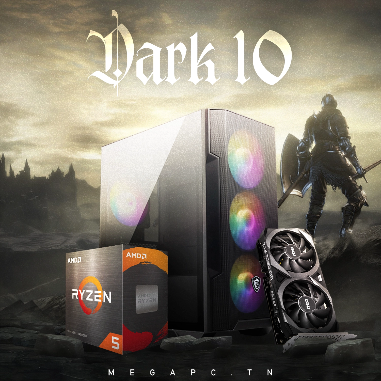 Dark 10 | RYZEN 5 5600X | RTX 3060 12GB | 32GB RAM | 500 GB