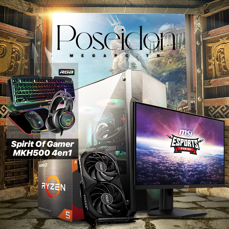 Poseidon 9 | AMD 5 5600 |  RTX 4060  | 16 GB | 500 GB NVMe