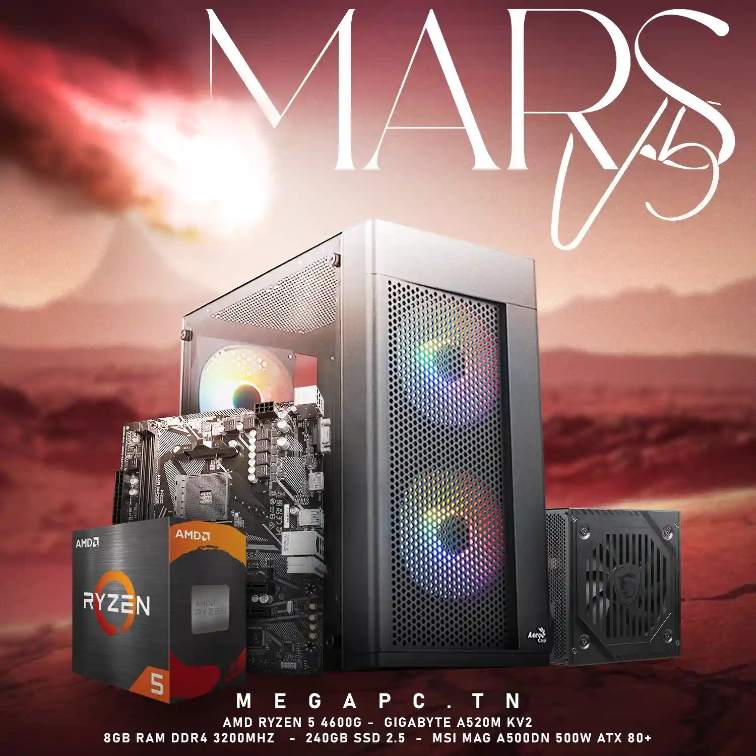 Mars V5 | Ryzen 5 4600G | 8GB RAM | 240GB SSD