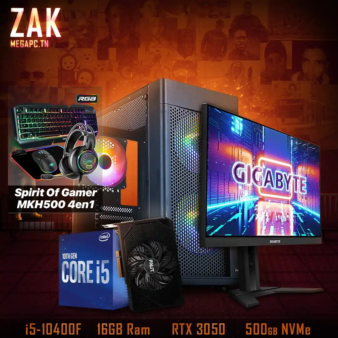 ZAK Z3 | i5-10400F | RTX 3050 | 16GB RAM | 480GB SSD