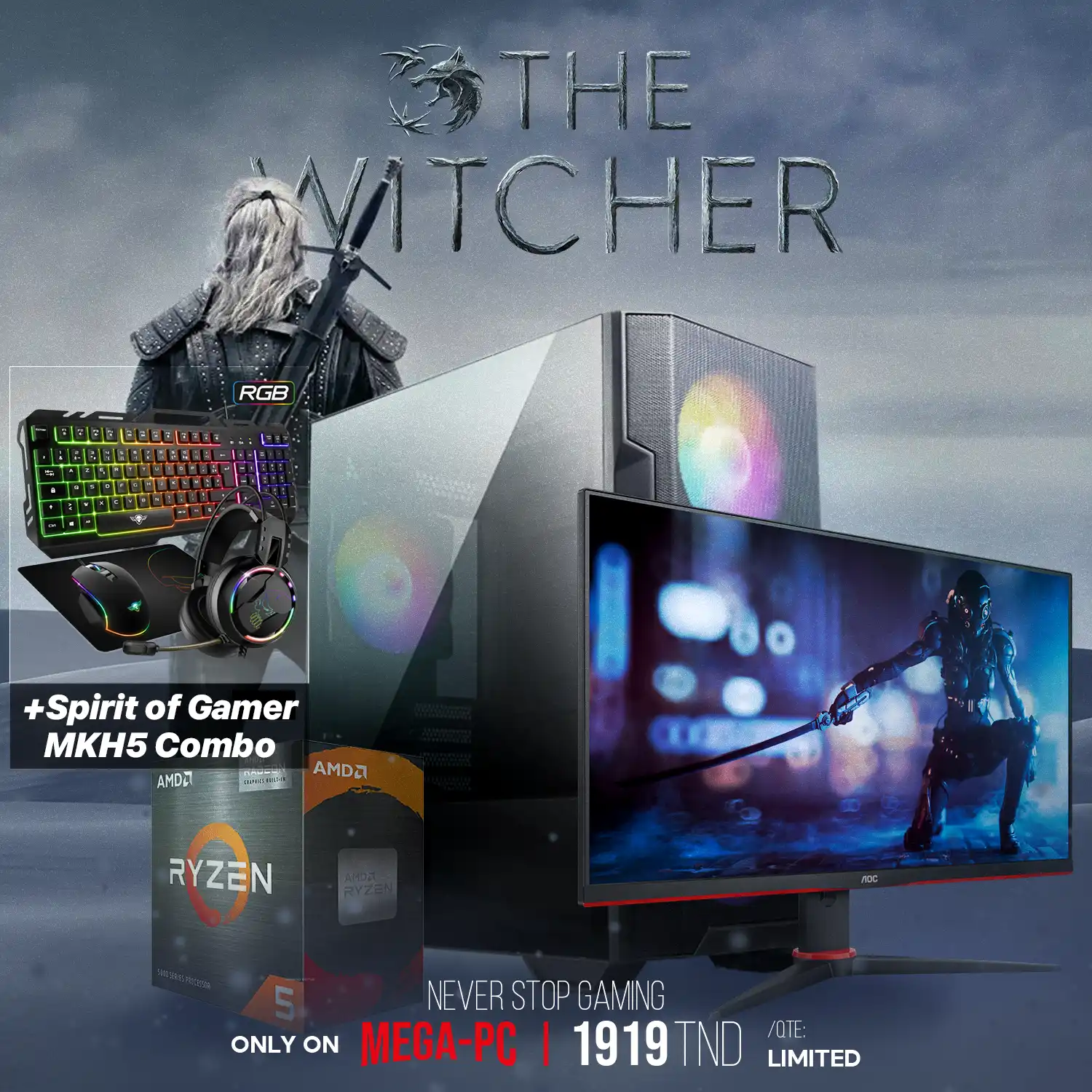 The witcher 1 | RYZEN 5 5600G | 32GB RAM | 500 GB NVMe