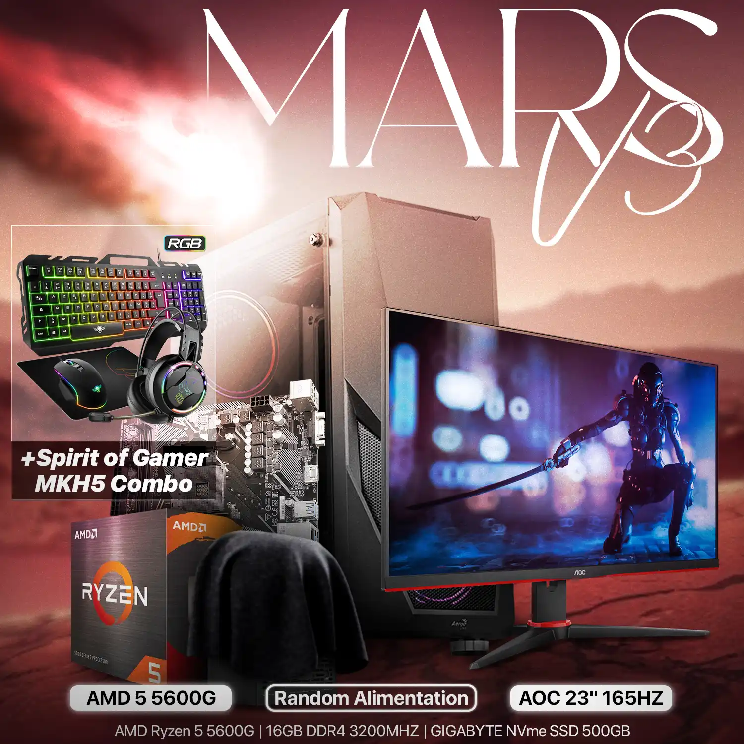 Mars V3 | RYZEN 5 5600G  | 16GB RAM | 500GB NVMe