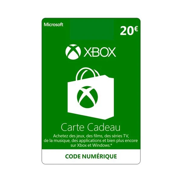 Carte Xbox Live 20 Euros